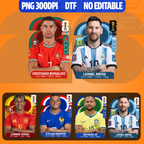 Plantillas para camisetas, poleras, hoodies de jugadores del mundial