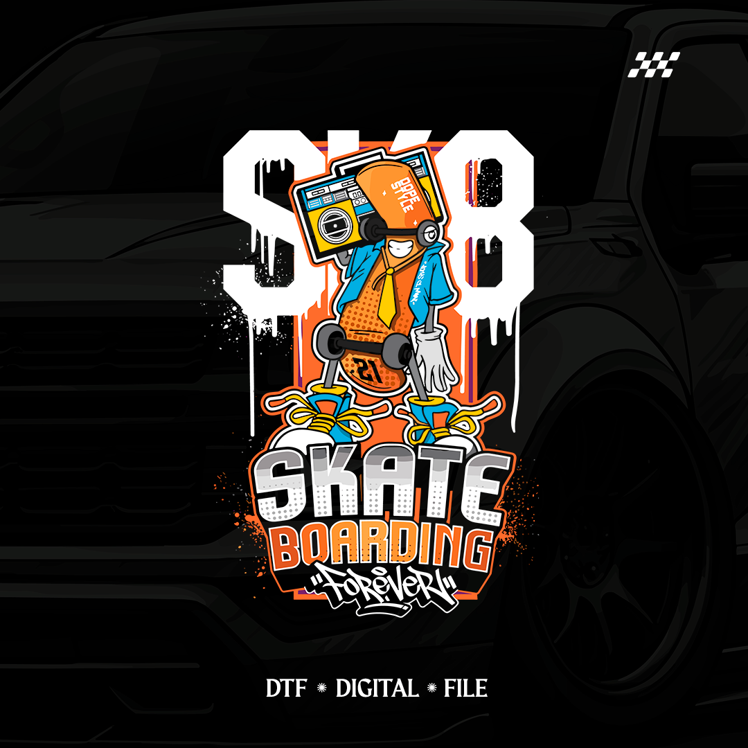 Skate forever Illustration - DTF PNG design