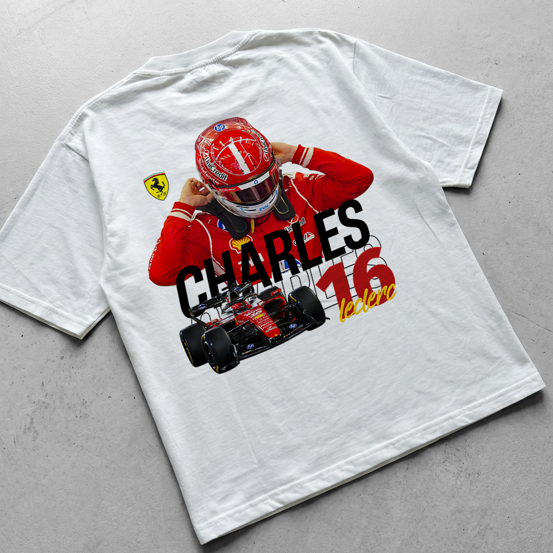 Digital designs - Charles Leclerc 16 t-shirt design