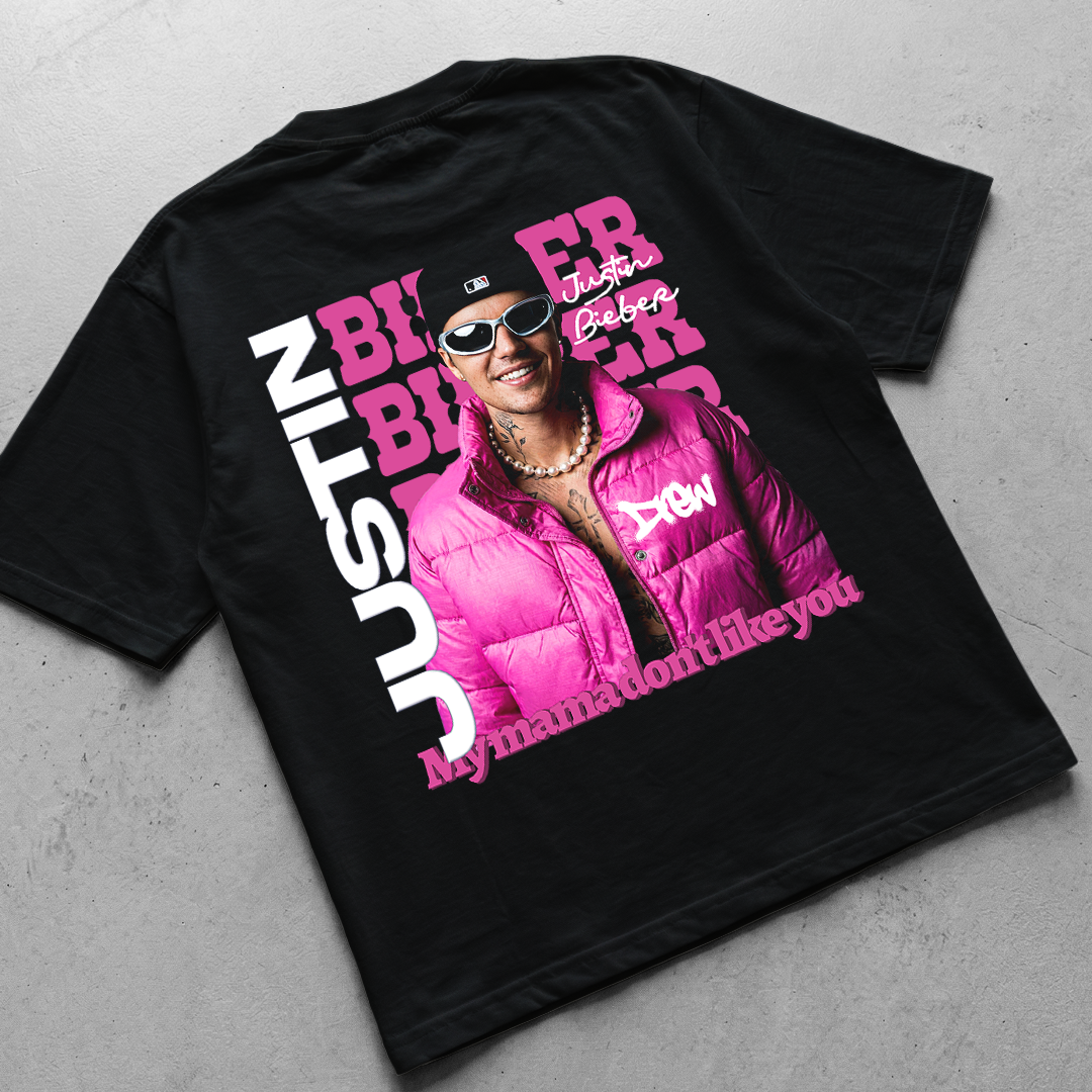 Diseño para camiseta Bieber Pink