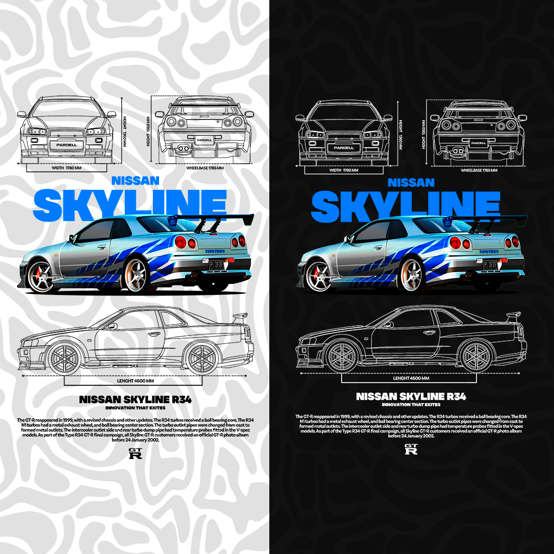 Nissan Skyline GTR R34 Fast and Furious Template – Pardell