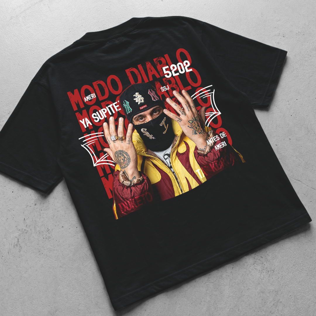 Diseño de camiseta Duki Trap argentino