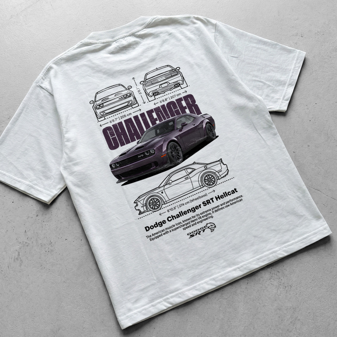 Car t-shirt design Dodge Challenger SRT Hellcat