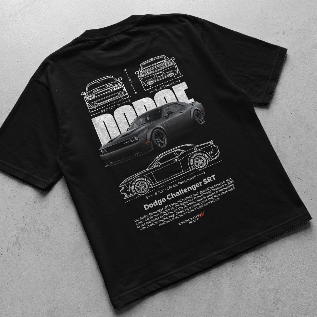 Car t-shirt design Dodge Challenger SRT