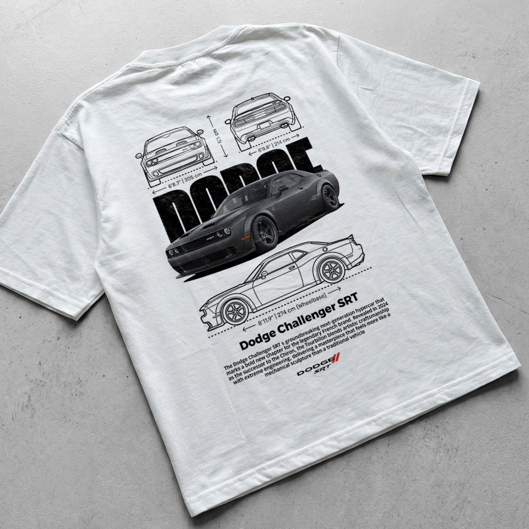 Car t-shirt design Dodge Challenger SRT