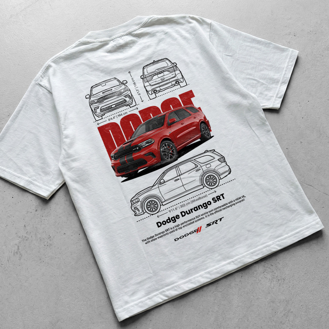 Car t-shirt design Dodge durango SRT