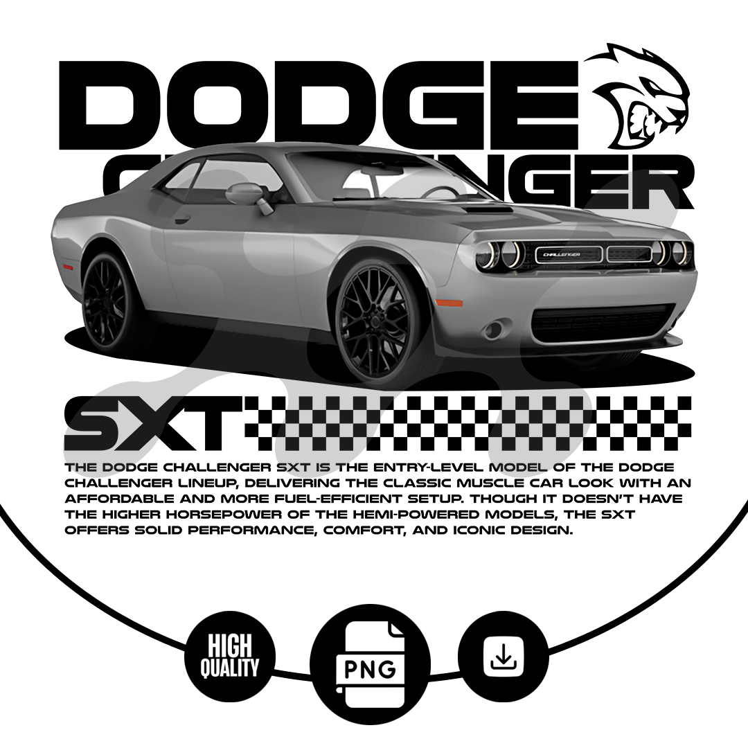 Car t-shirt design - CHALLENGER