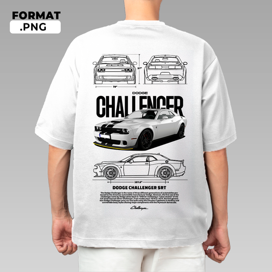 Dodge Challenger SRT - T-shirt design