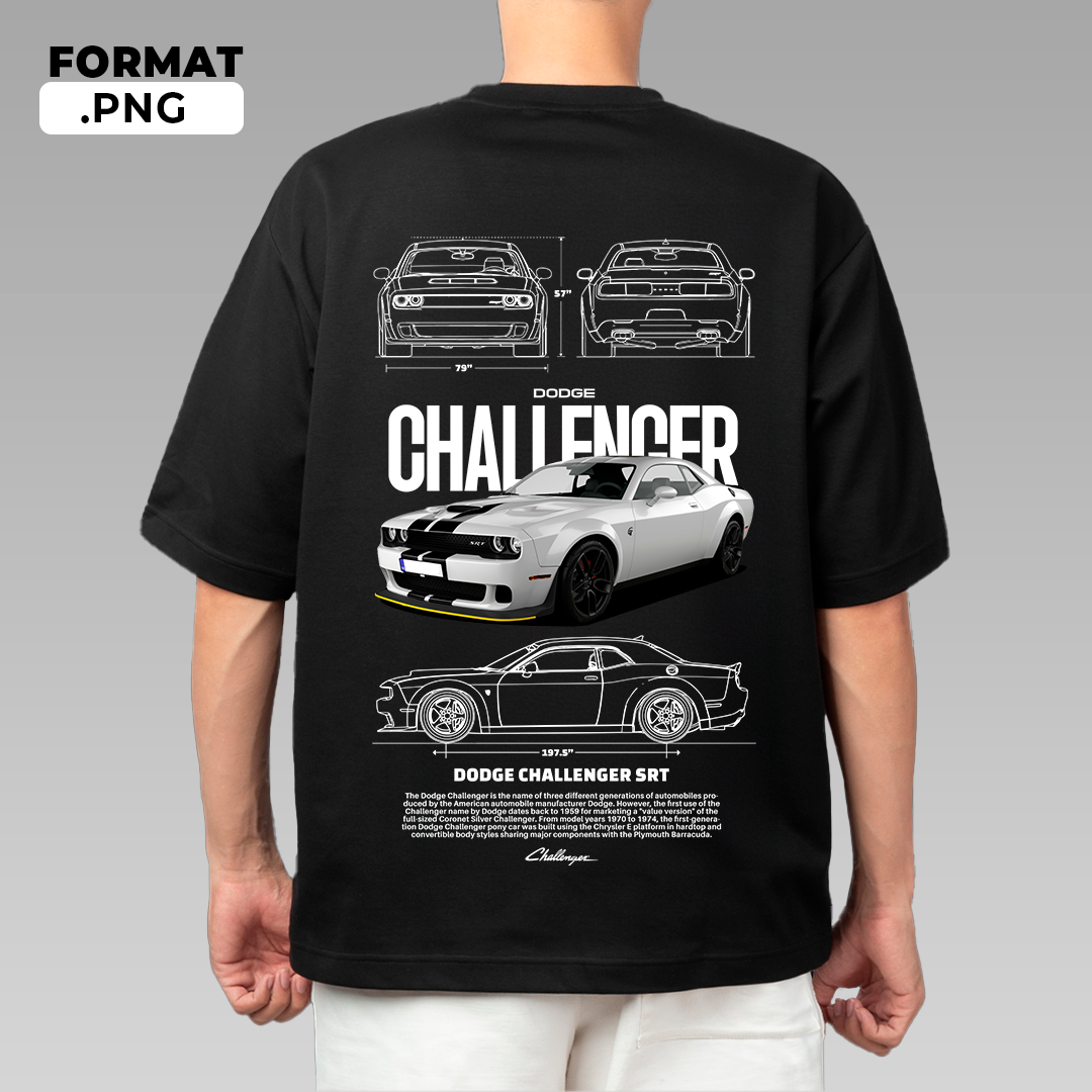 Dodge Challenger SRT - T-shirt design
