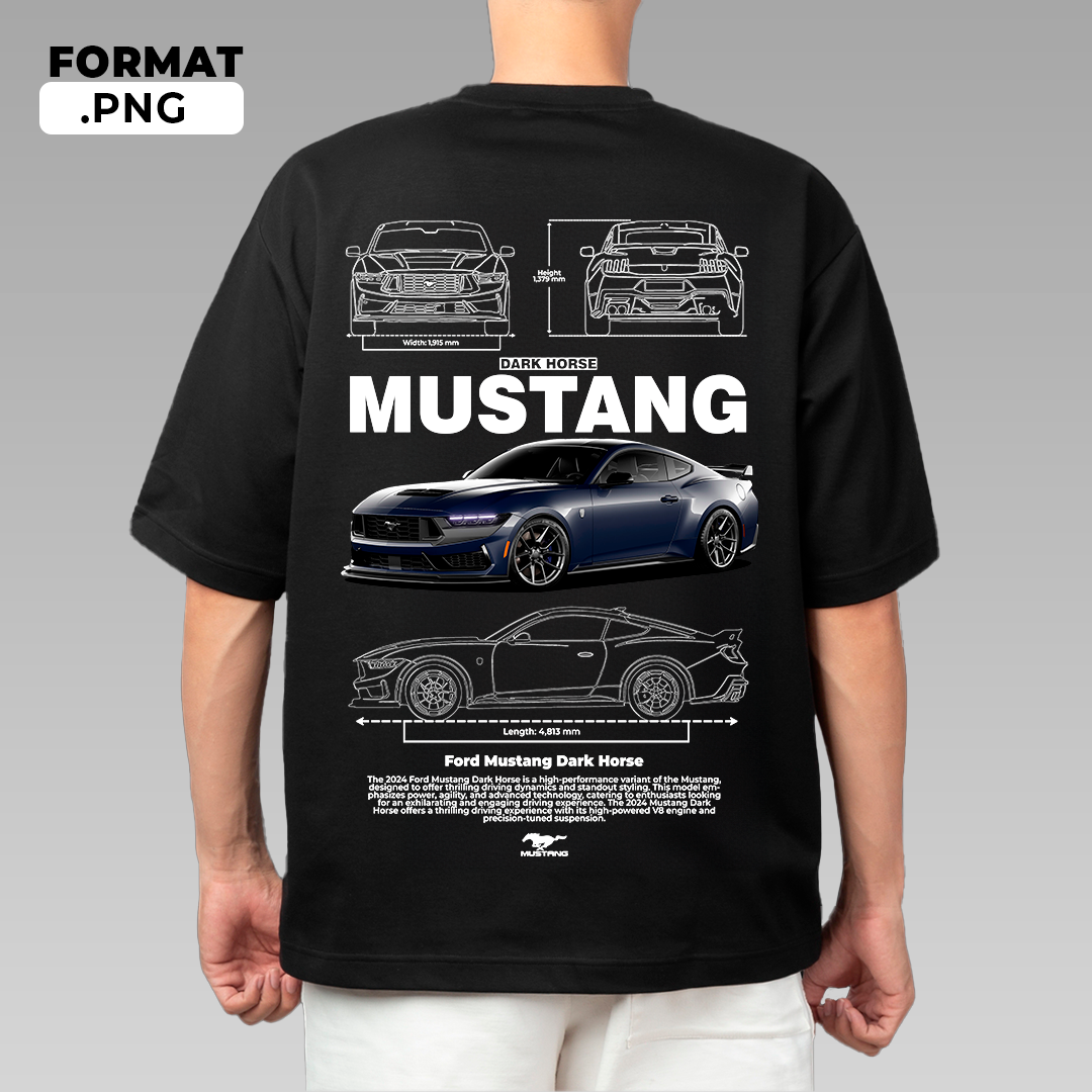 Ford Mustang Dark Horse - t-shirt design