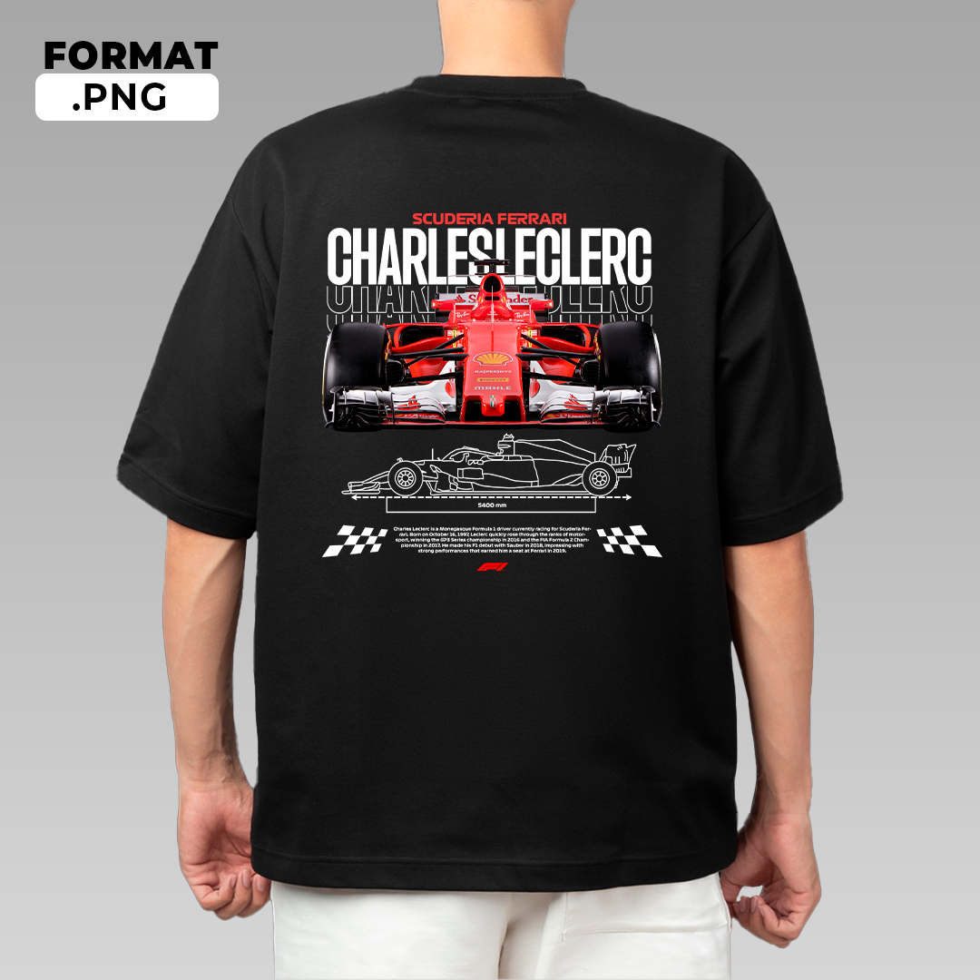 Charles Leclerc Scuderia Ferrari - t-shirt design