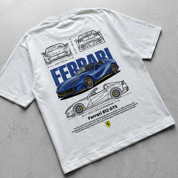 Car t-shirt design Ferrari 812 GTS
