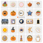 50 Clipart PNG imagenes prediseñadas Halloween