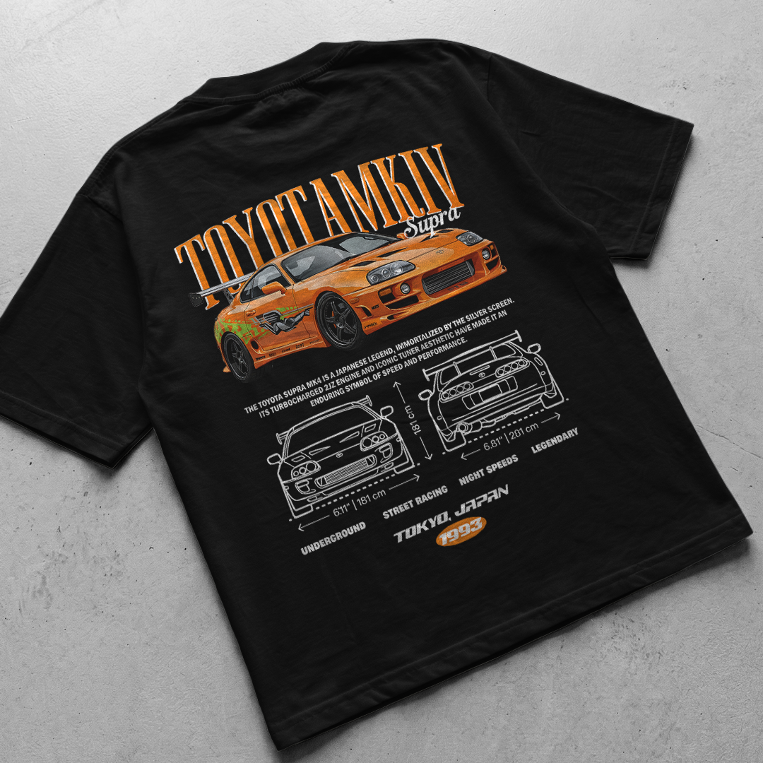 Car t-shirt design Toyota Supra MK4