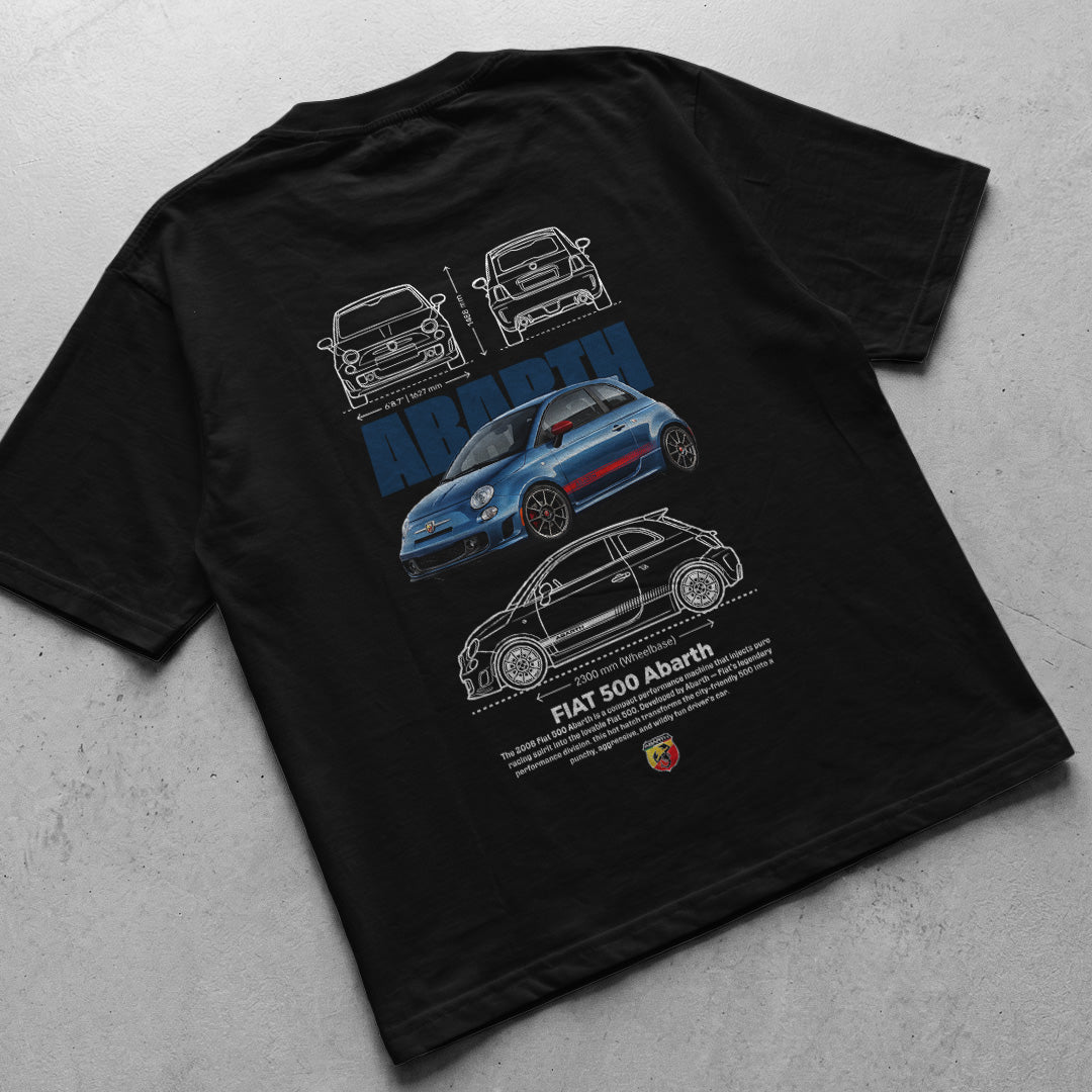 Car t-shirt design FIAT 500 abarth