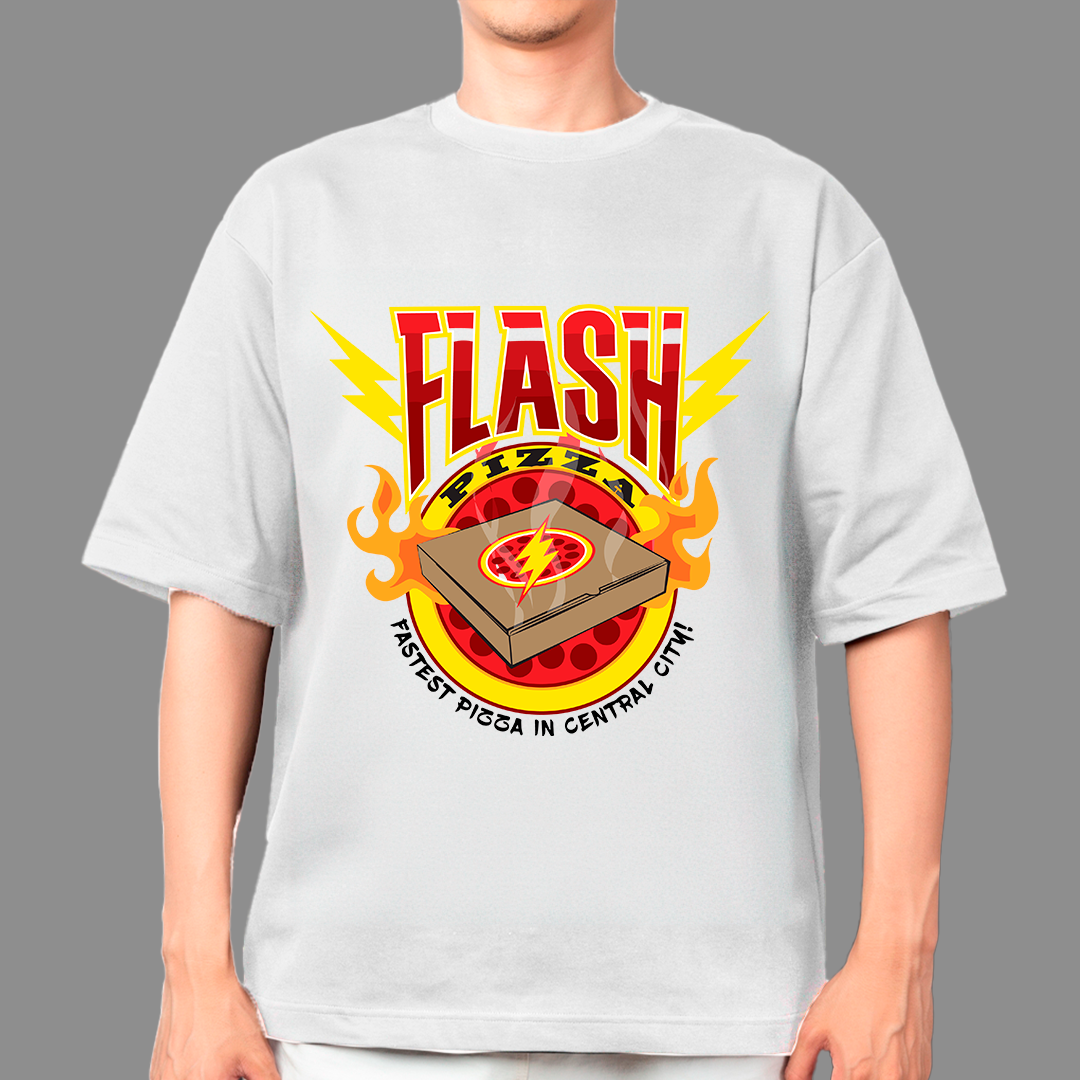 The Flash pizza t-shirt design