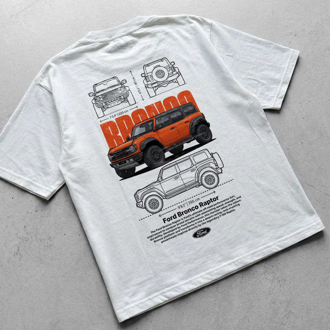 Car t-shirt design Ford Bronco Raptor