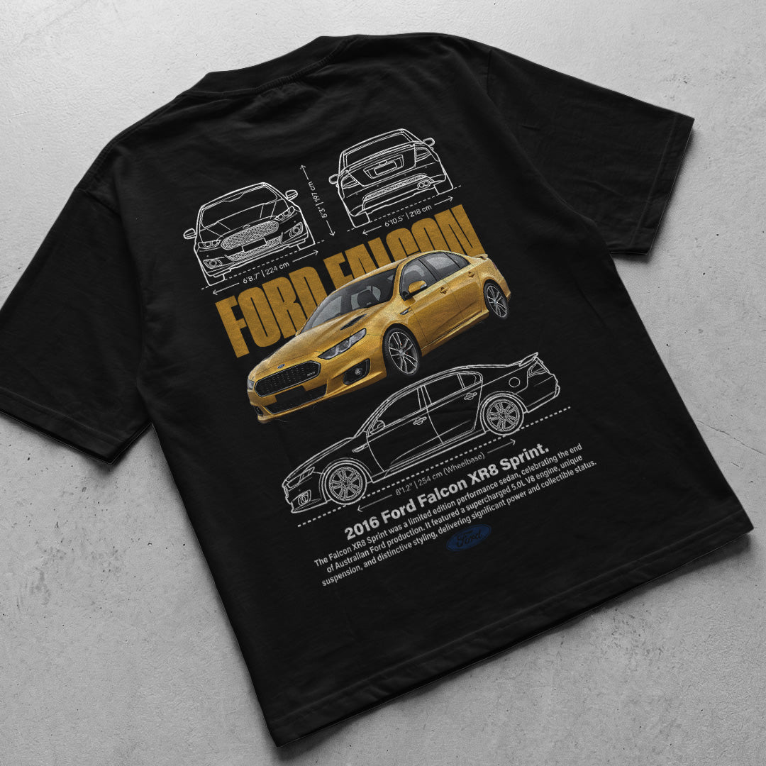 Car t-shirt design Ford Falcon XR8