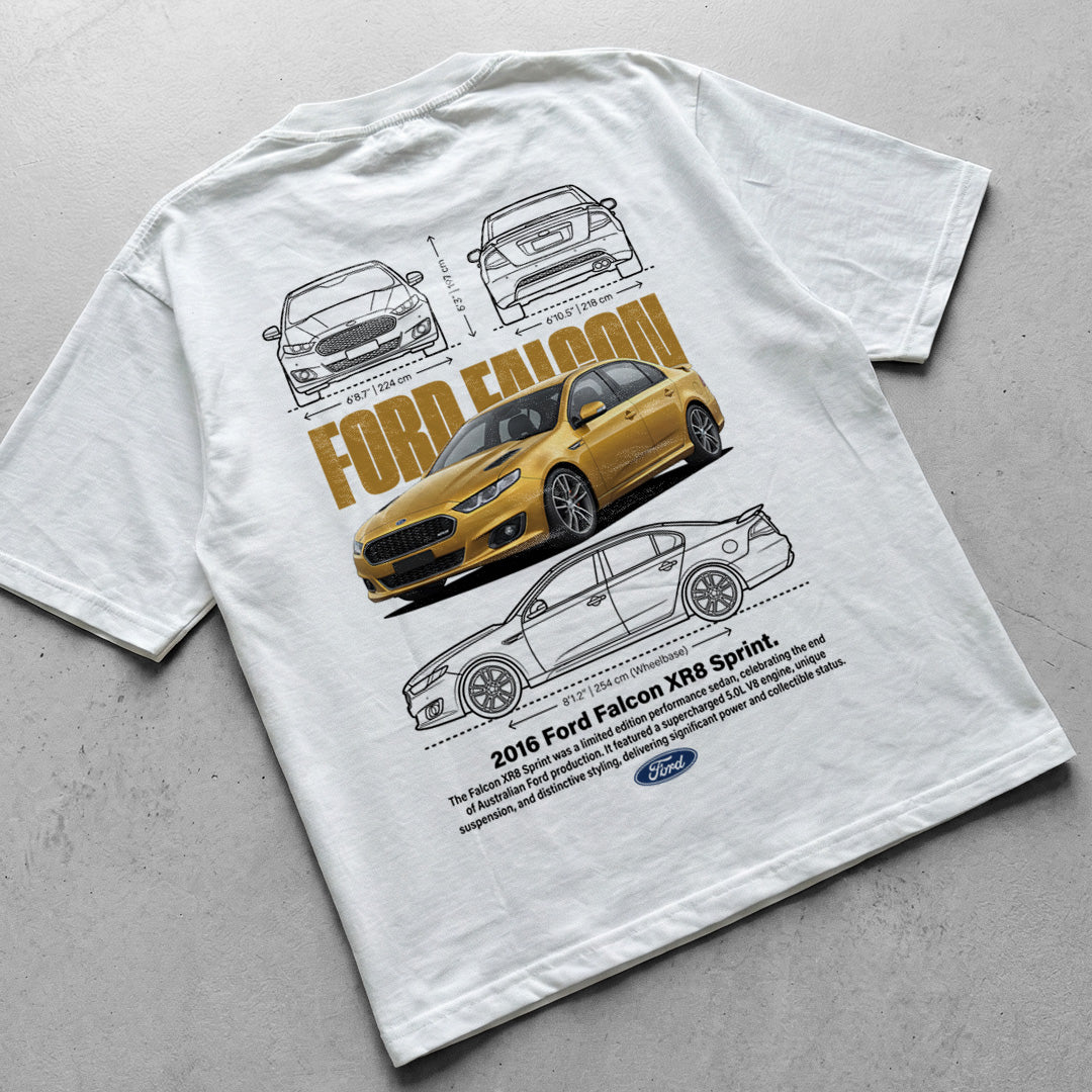 Car t-shirt design Ford Falcon XR8
