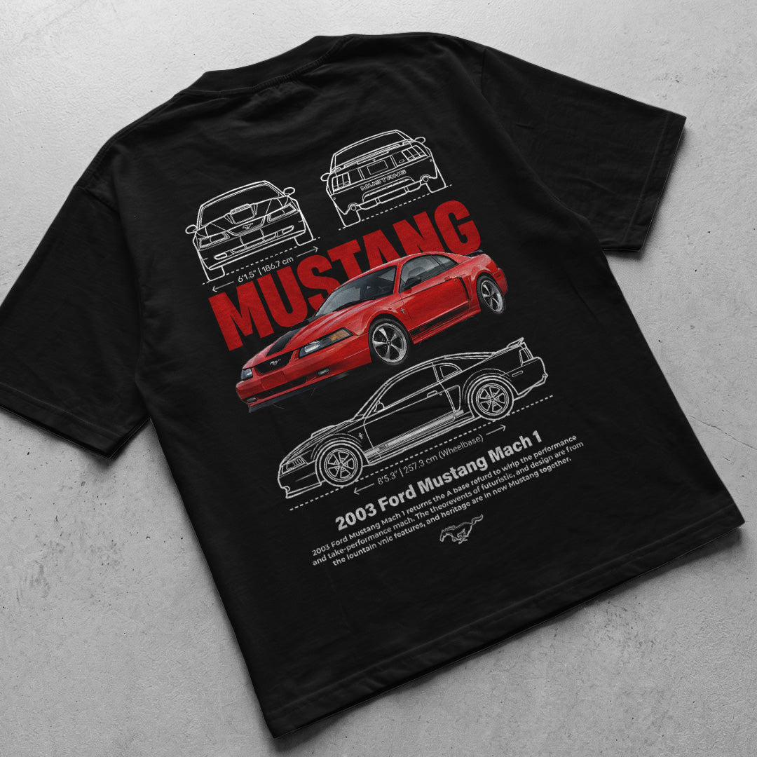 Car t-shirt design Ford Mustang Mach 1