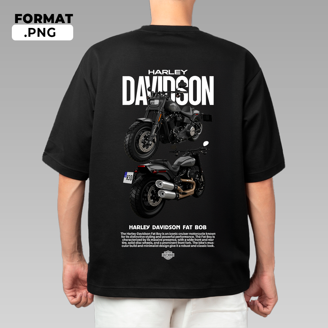 Harley-Davidson Fat Bob - T-shirt design