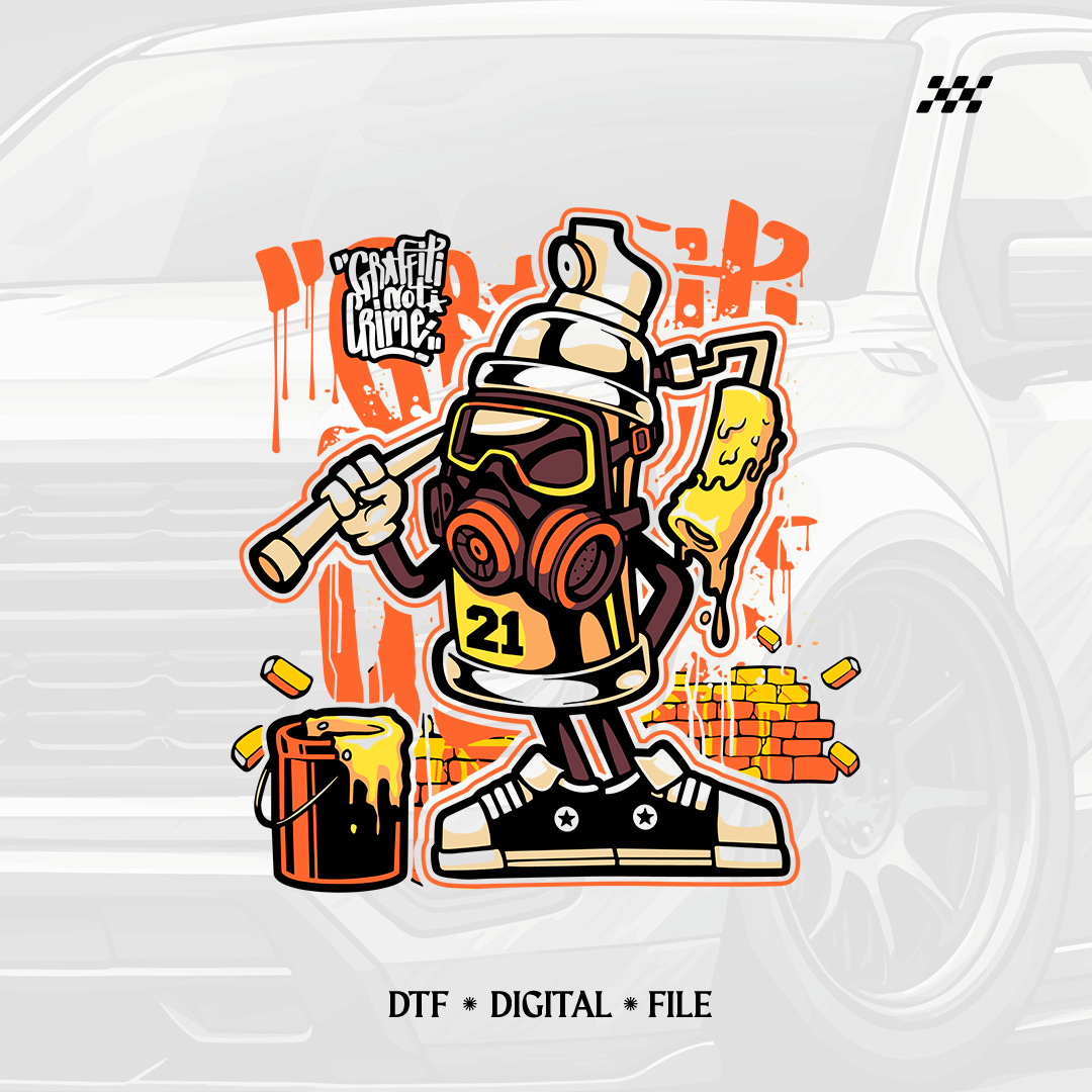Graffiti Lata Illustration - DTF PNG design