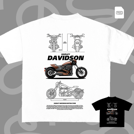 Harley-Davidson Softail FXDR t-shirt design