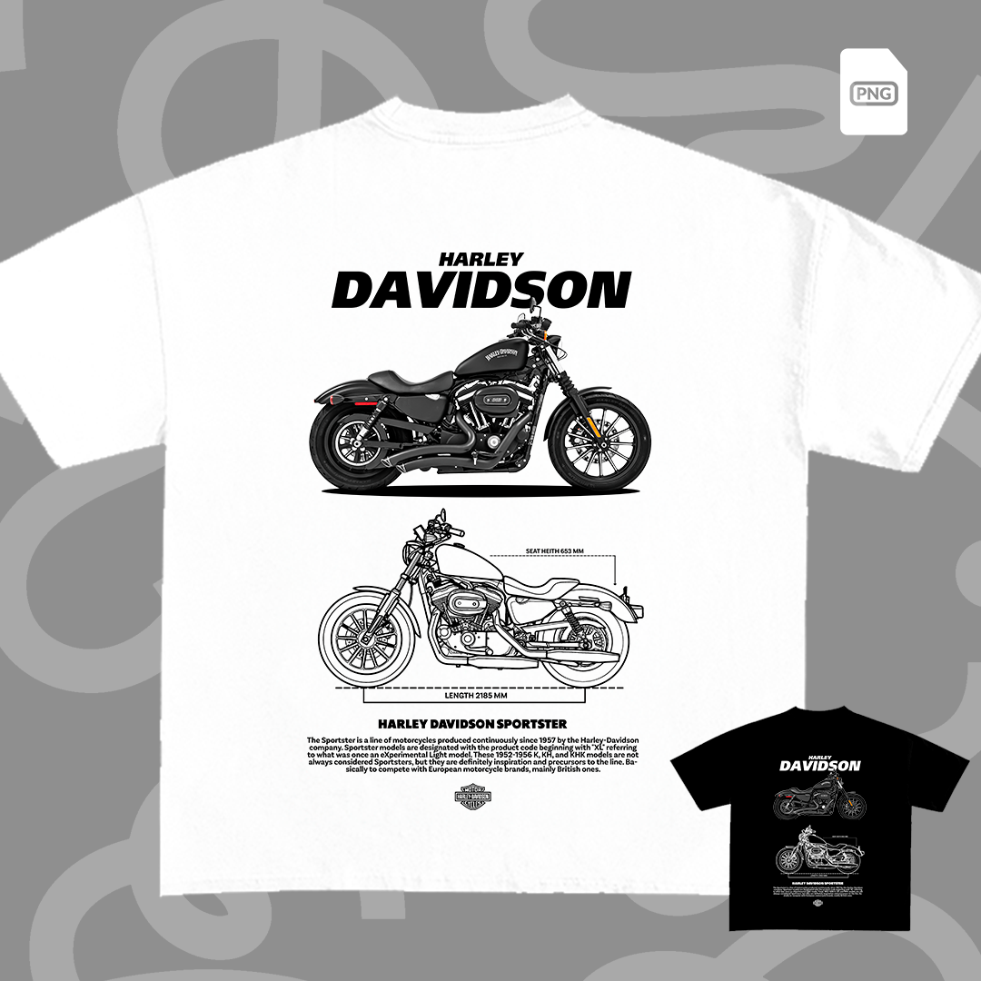 HARLEY DAVIDSON SPORTSTER t-shirt design – Pardell