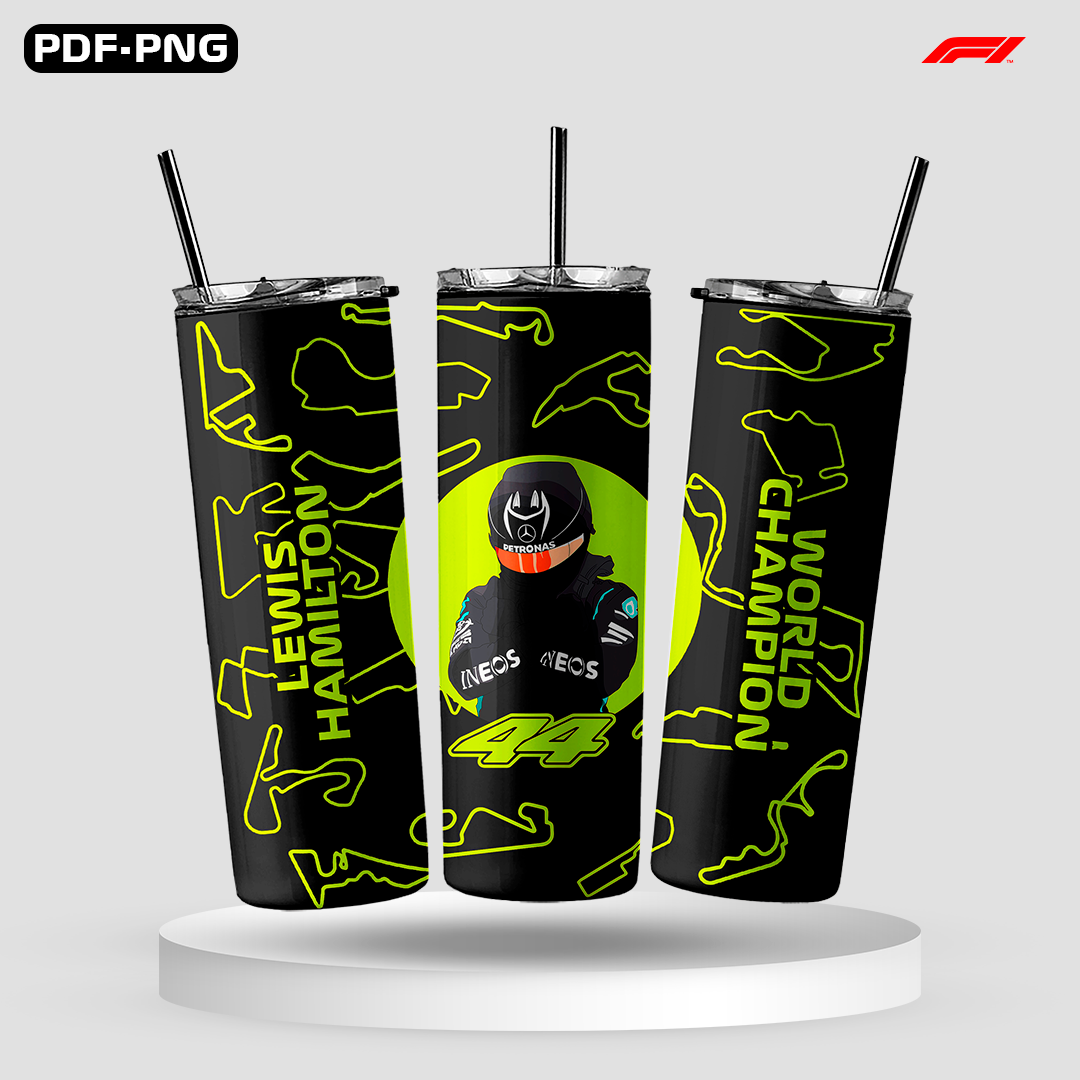 Lewis Hamilton 44 Tumbler design 20z