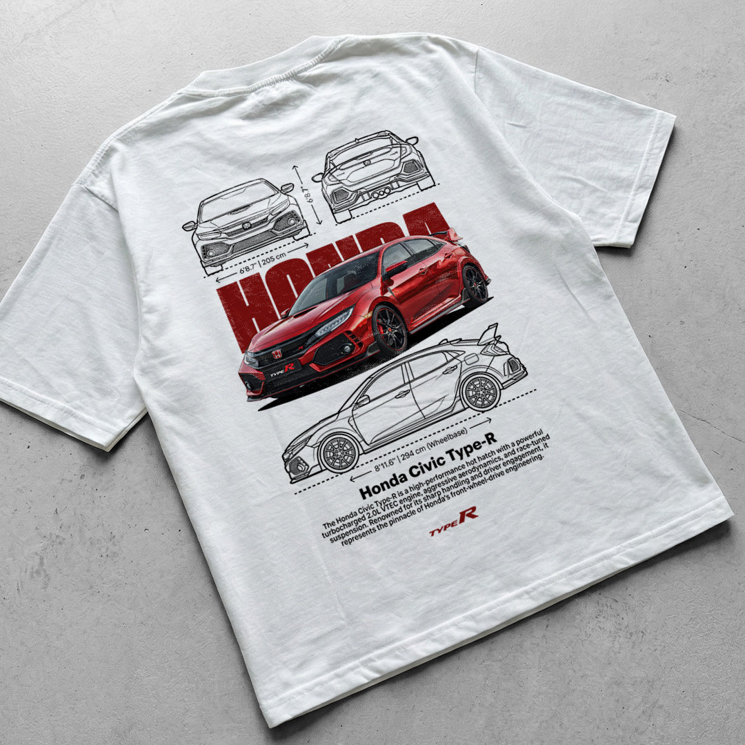 Car t-shirt design Honda Civic type-r