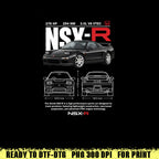 Car t-shirt design Honda NSX-R