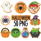 50 Clipart PNG imagenes prediseñadas Halloween