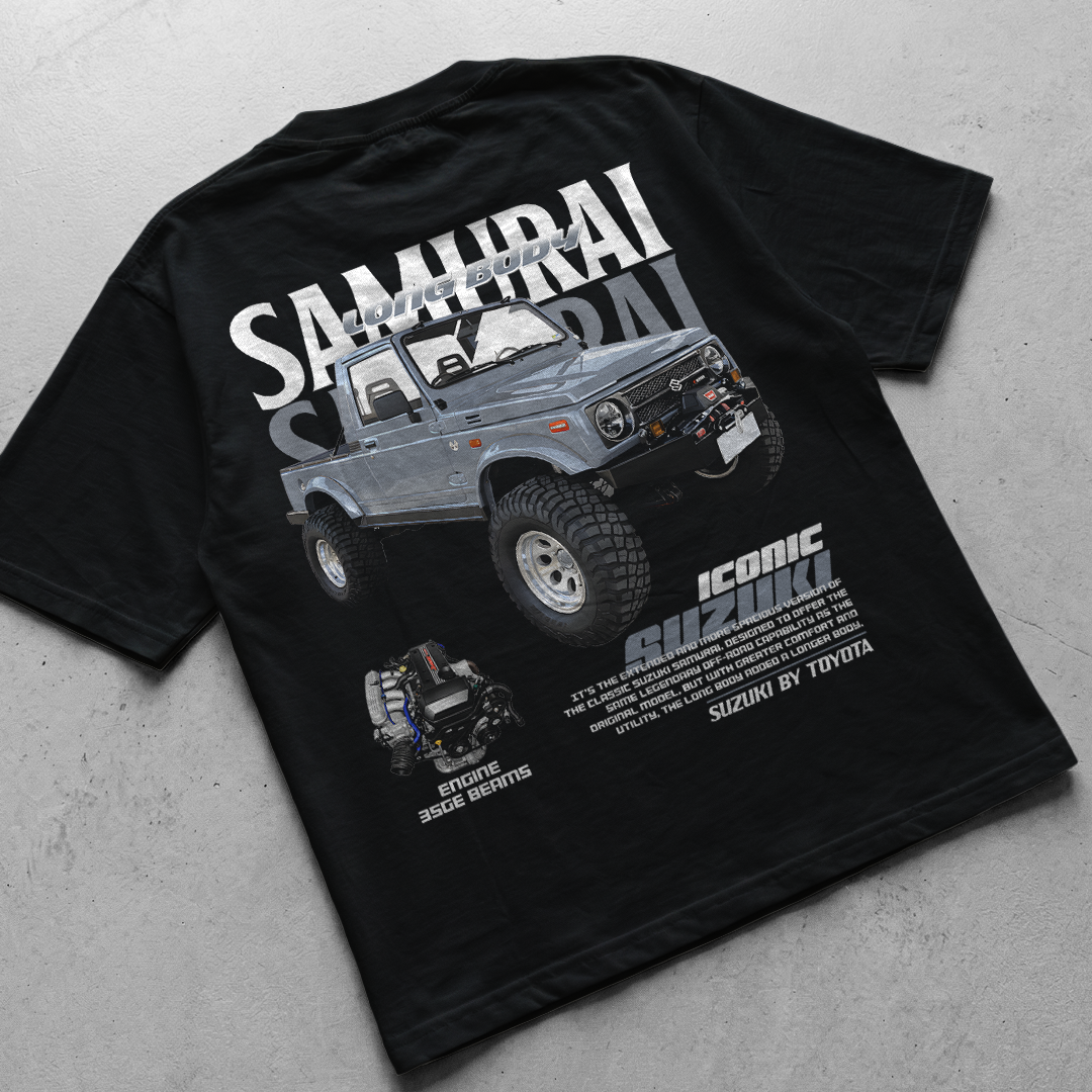 Template car t-shirt desing S. Samurai