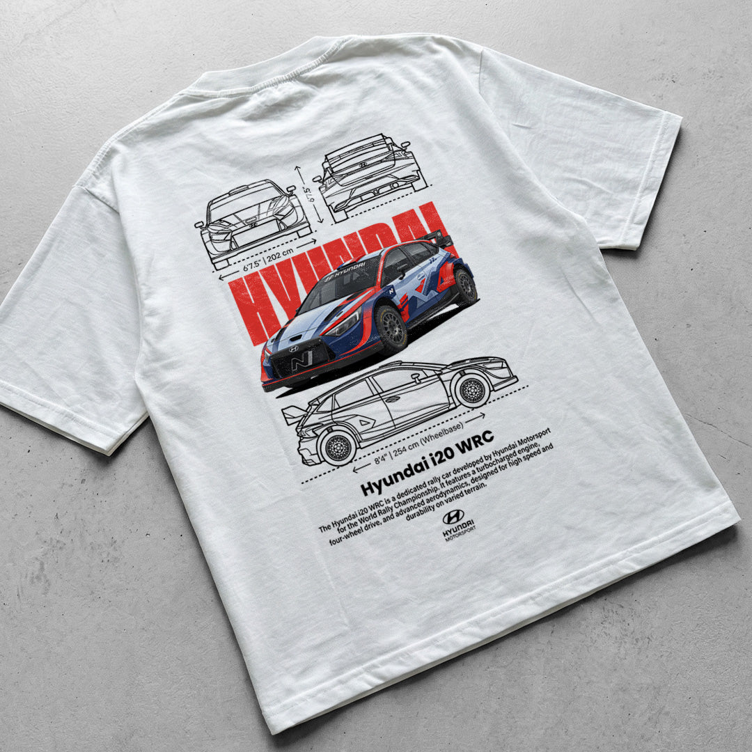 Car t-shirt design Hyundai i20 WRC