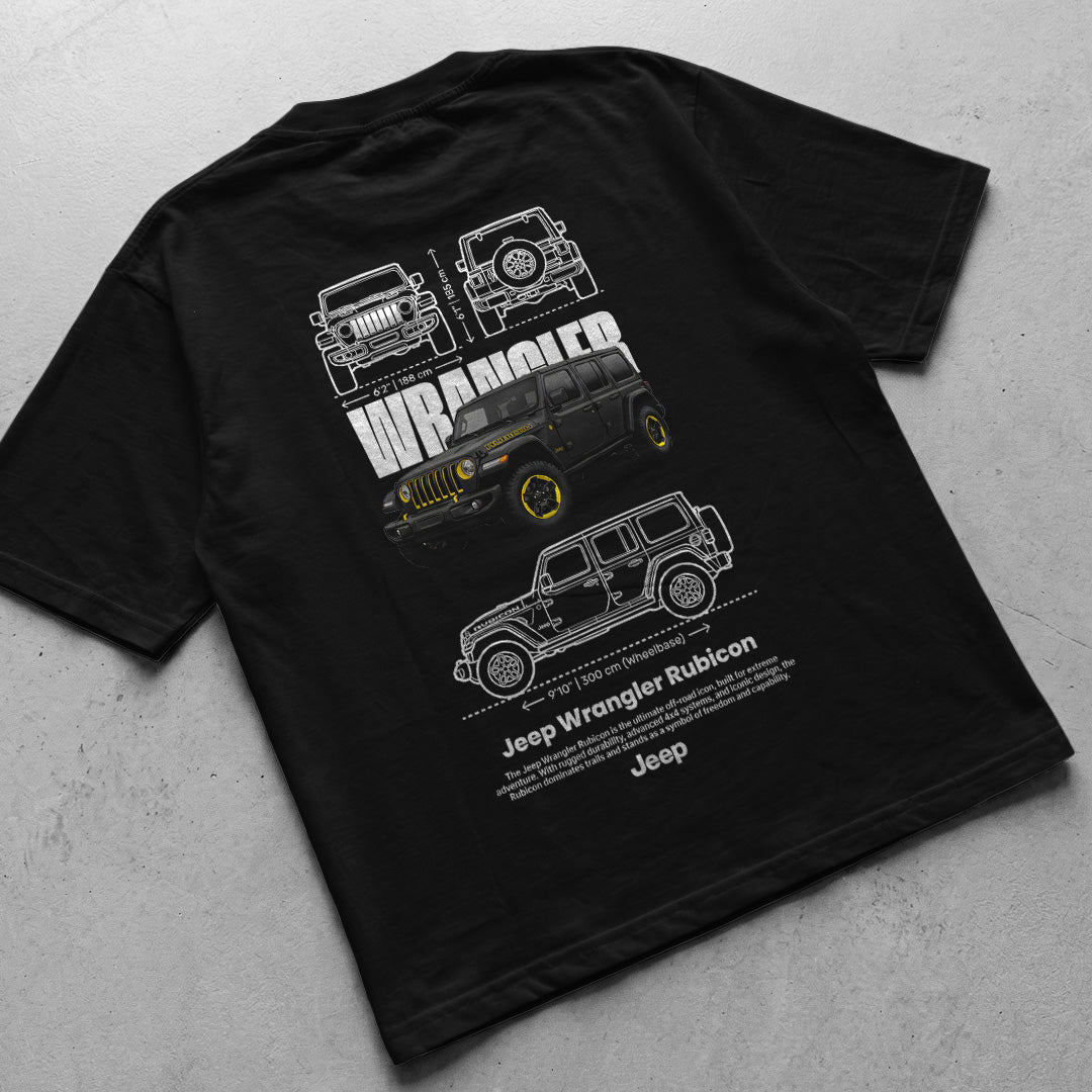 Car t-shirt design Jeep Wrangler rubicon