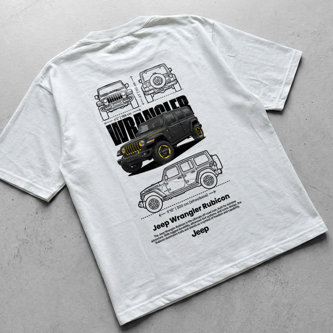 Car t-shirt design Jeep Wrangler rubicon