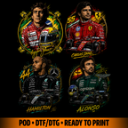 Speed drivers #06 for DTF prints tshirt designs