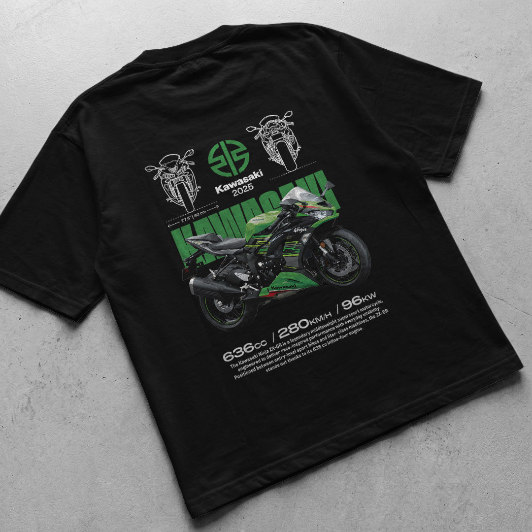 Motorcycle t-shirt design Kawasaki ZX-6R