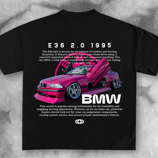 car t-shirt design - BMW E36 2.0 1995