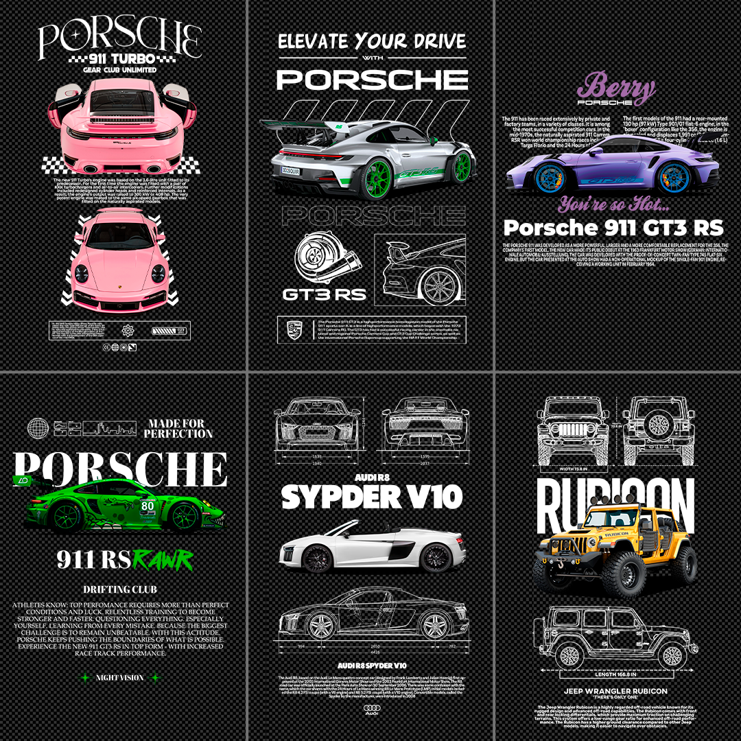 100 CAR & MOTORCYCLES TEMPLATES TO PRINT