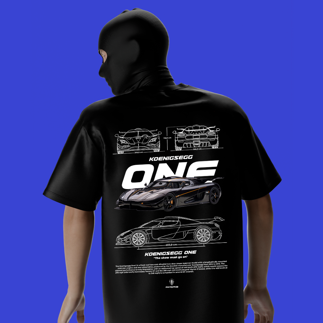 Koenigsegg One:1 t-shirt design - black version