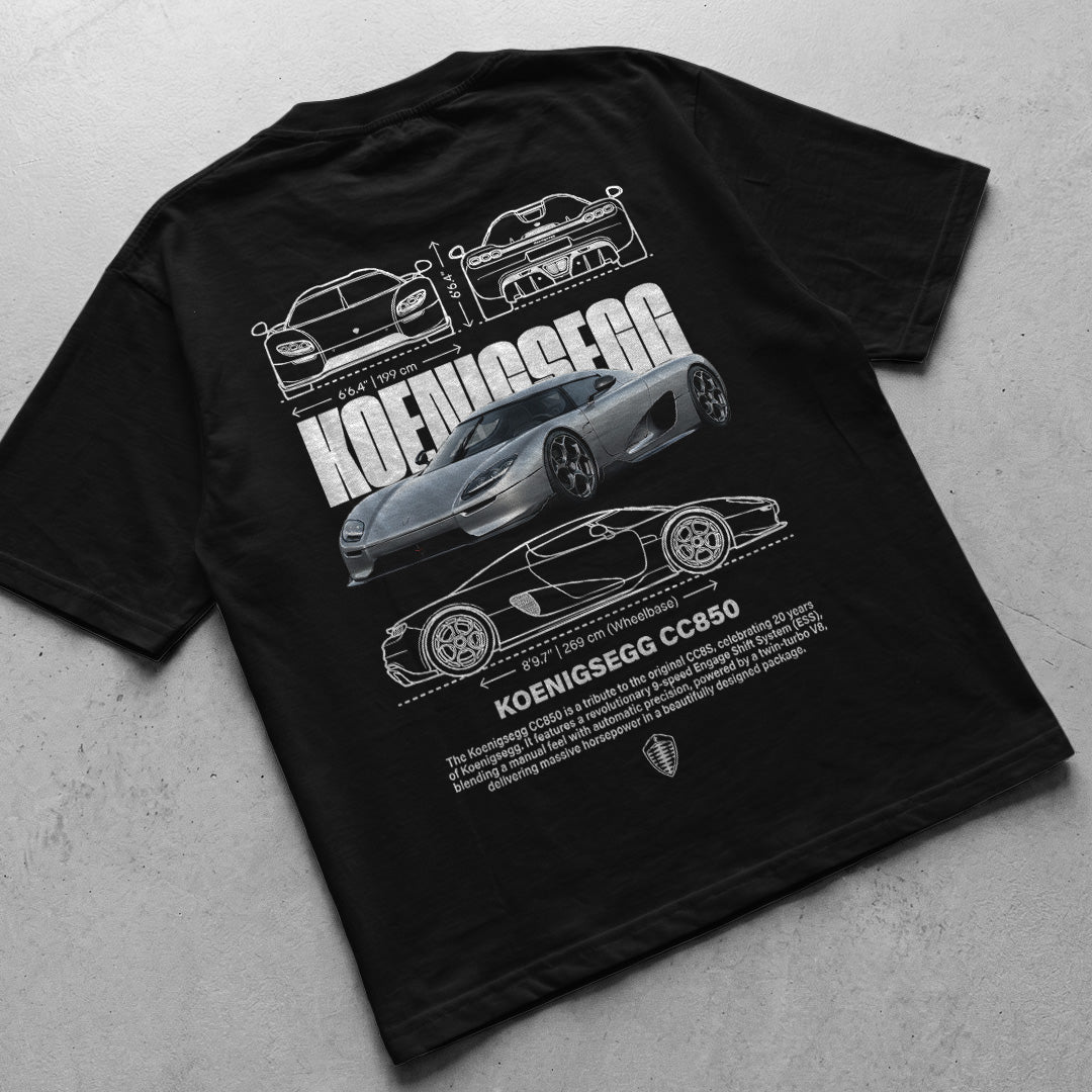 Car t-shirt design Koenigsegg CC850