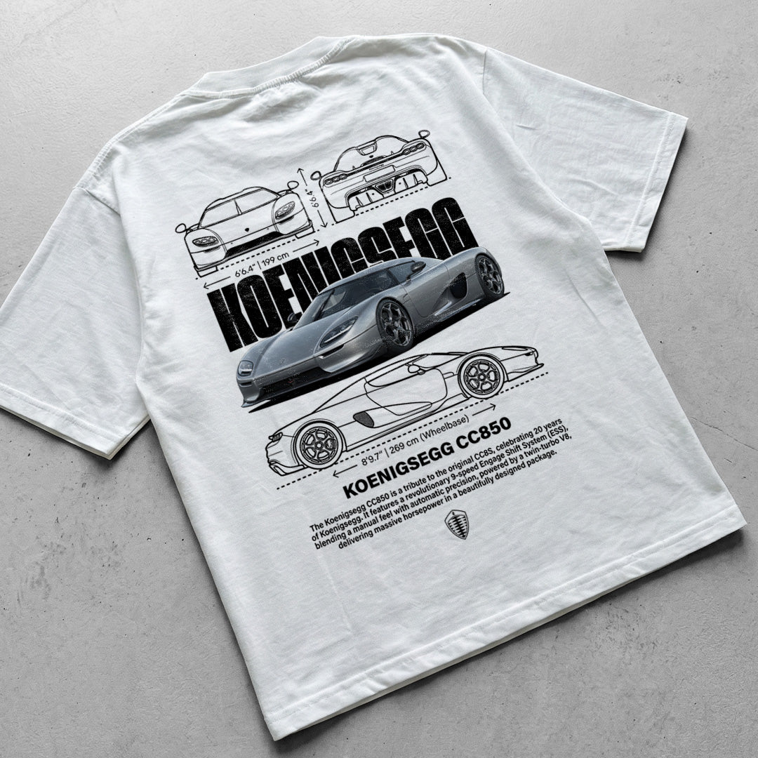 Car t-shirt design Koenigsegg CC850