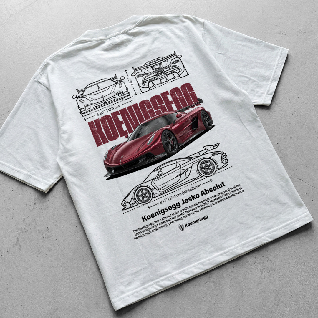 Car t-shirt design Koenigsegg Jesko Absolut