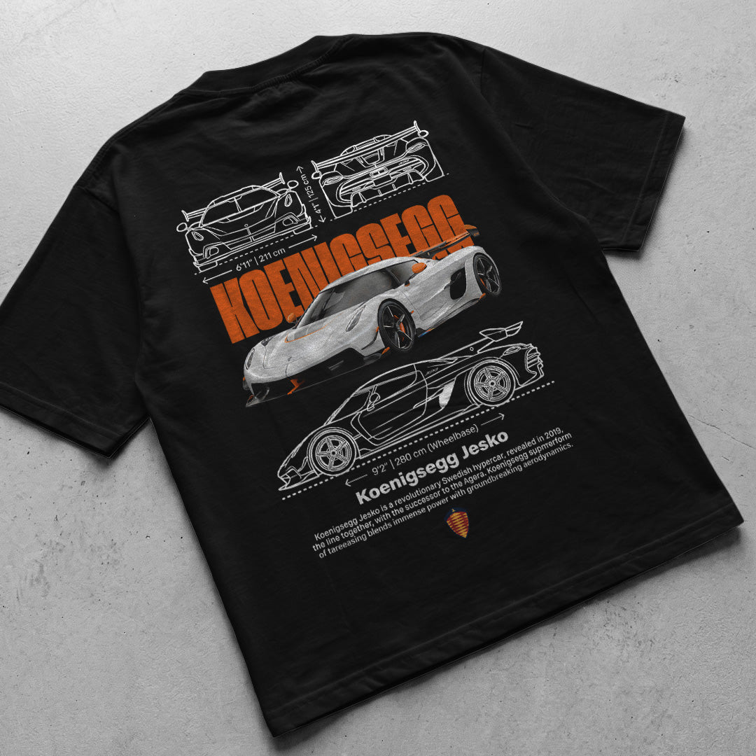 Car t-shirt design Koenigsegg Jesnk