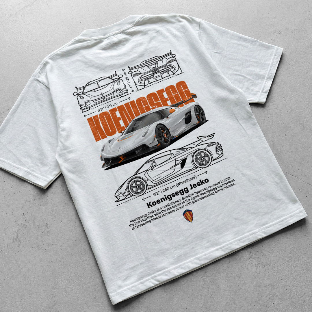 Car t-shirt design Koenigsegg Jesnk