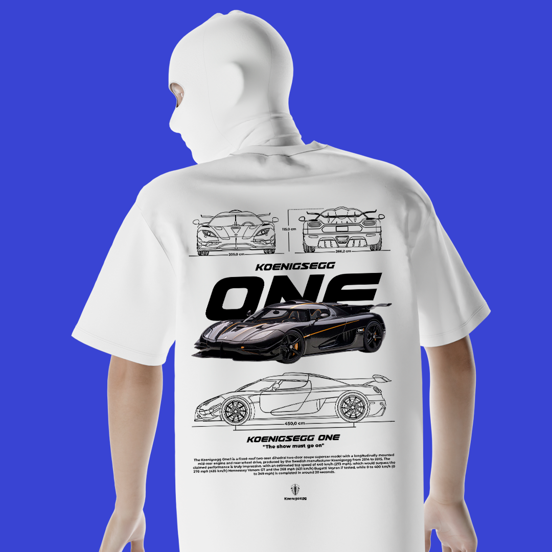 Koenigsegg One:1 t-shirt design black version v2