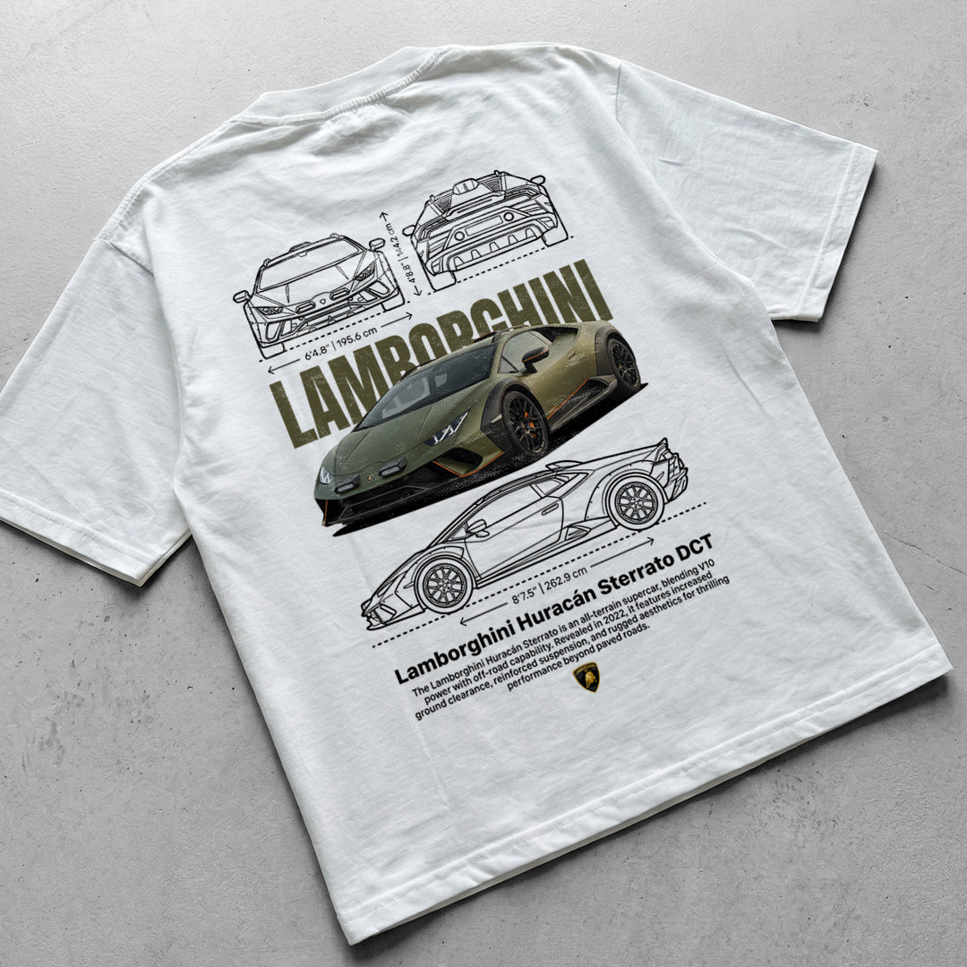 Car t-shirt design Lamborghini Huracan Sterrato