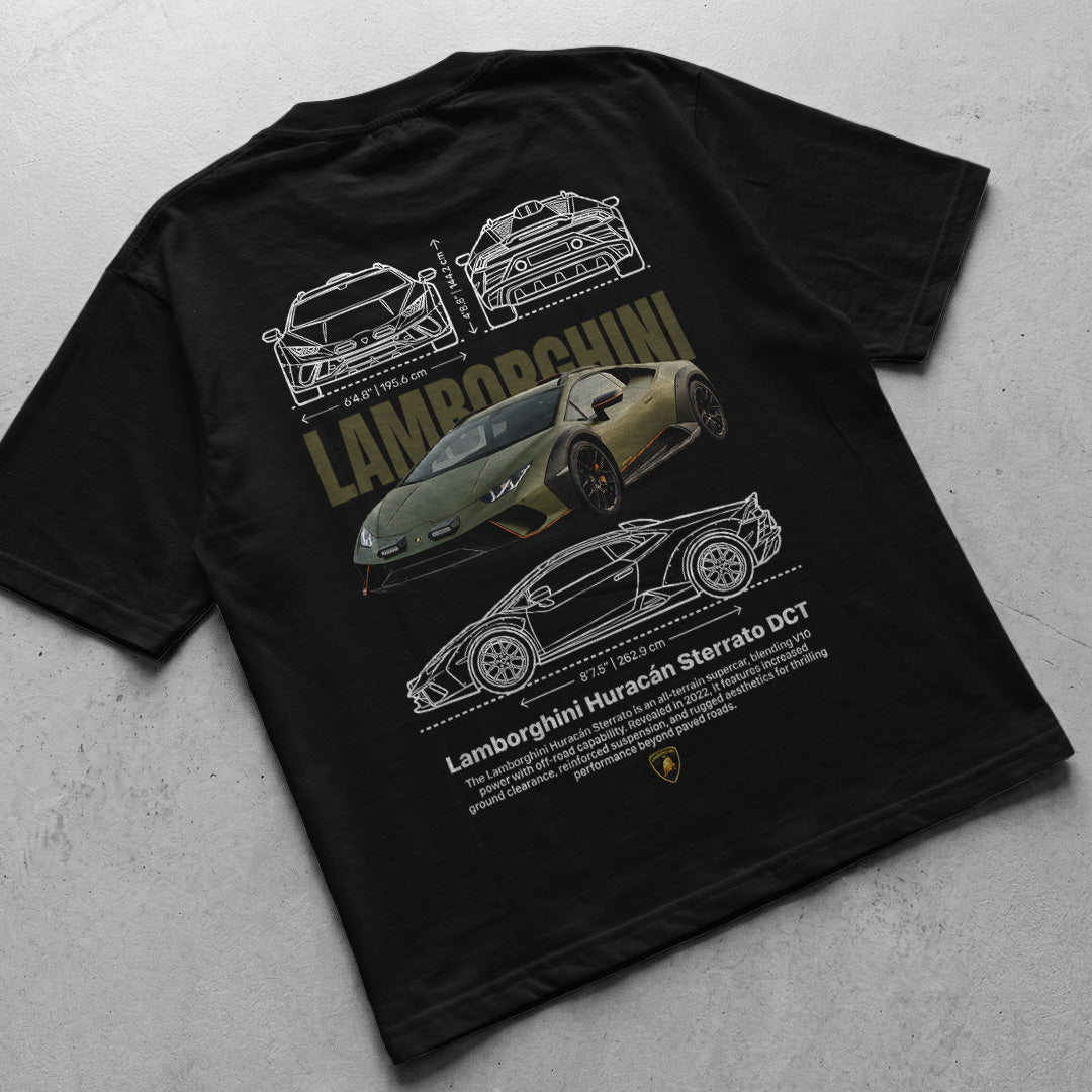 Car t-shirt design Lamborghini Huracan Sterrato