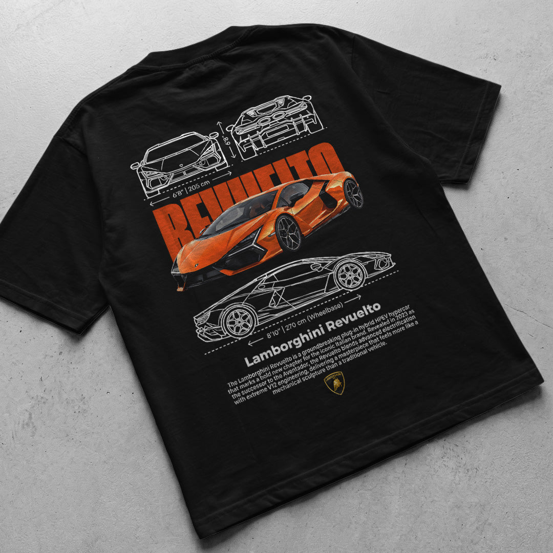 Car t-shirt design Lamborghini Revuelto
